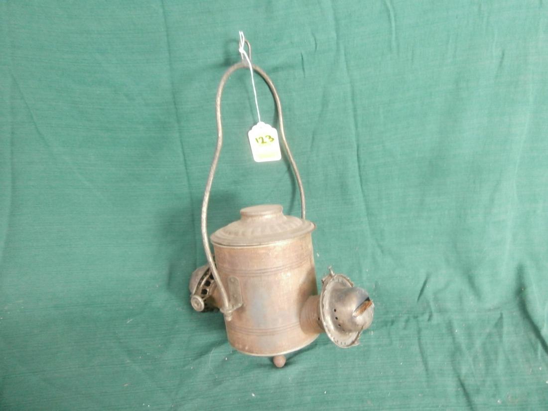 Hanging Angle Lamp, Made by Angle Manufacturing: Aprox. 18 1/2 inches tall,as found
