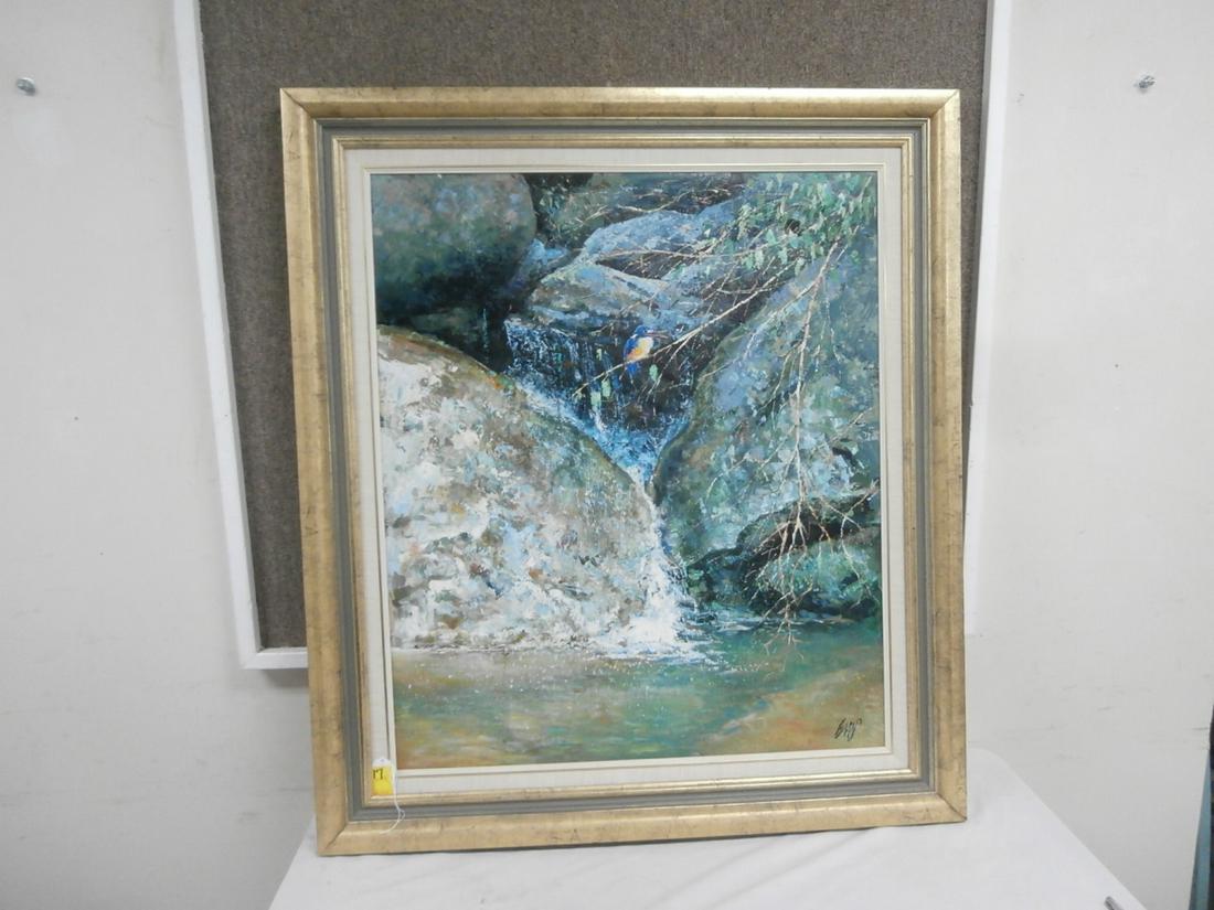Oil Painting by: Paul Evans: "Sound of Water" Orig. Purchase Price $1500.00 40.5x47 inches with frame