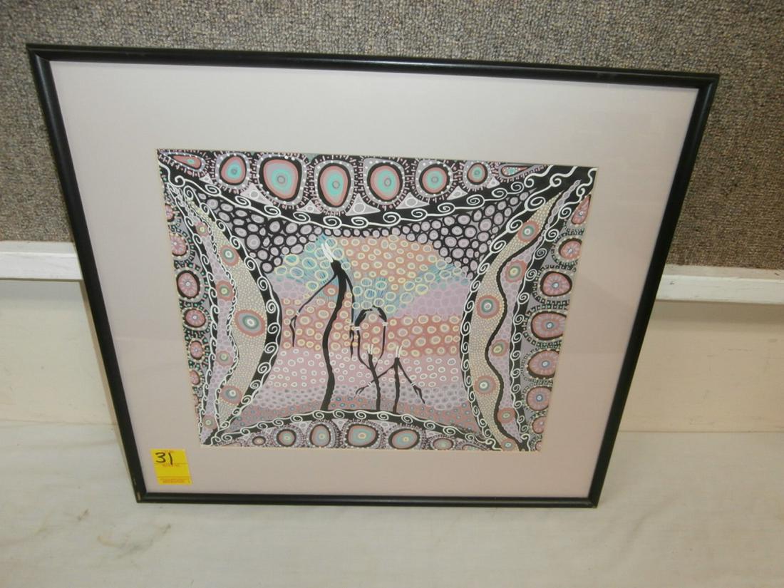 Original painting by Brownyn Bancroft: "Inspirational Enclave" Coo-ee Aboriginal Art, NSW Orig. Purchase Price $450.00 20 3/4x18 3/4inches