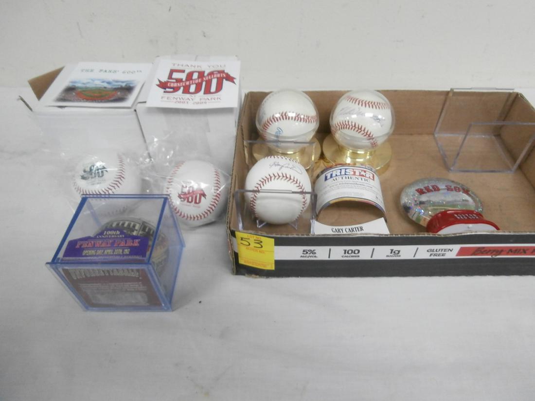 Collectible and Baseball Lot, some signed: Gary Carter signed ball and various other signed balls, please see images