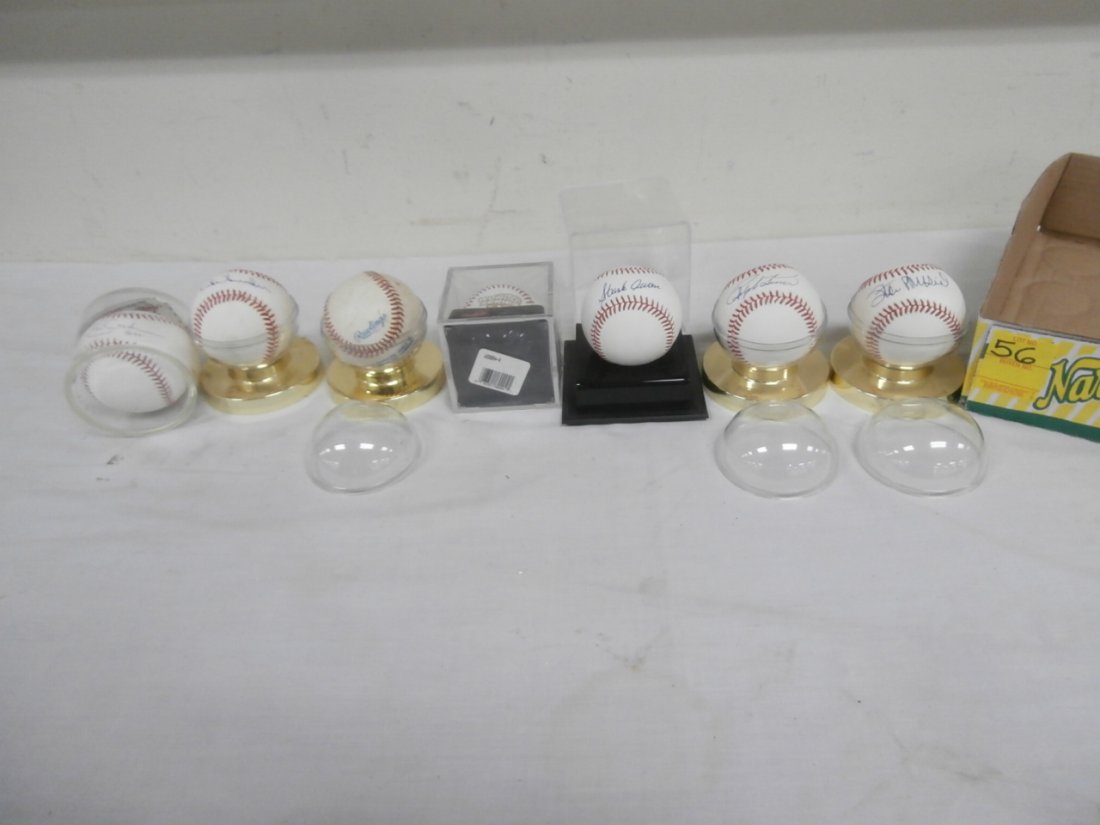 Baseball Lot: 7 Baseball's including a Leon Durham signed ball, please see images