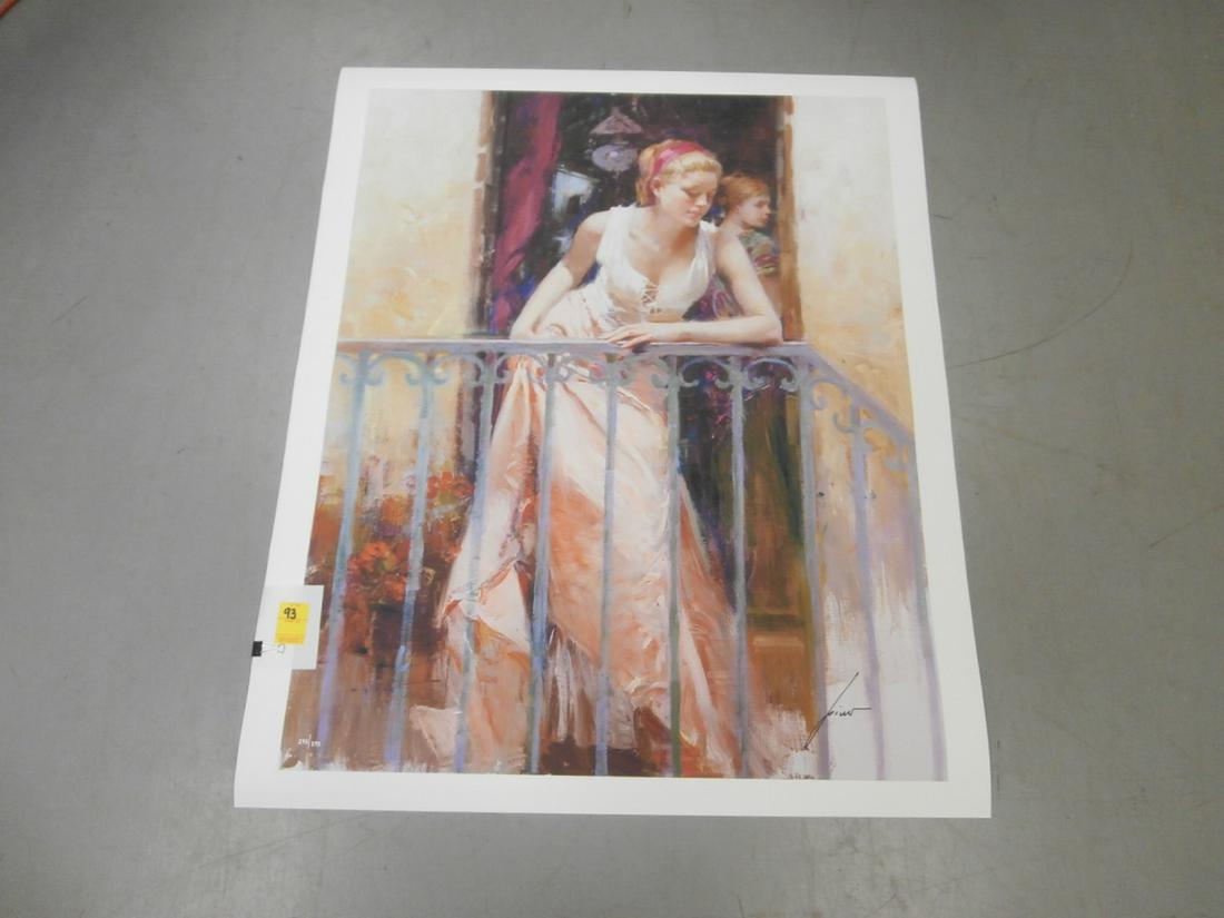 JC Pino: "At The Balcony" #295/295 Mixed Media Orig. Purchase Purchase $695.00 34x42