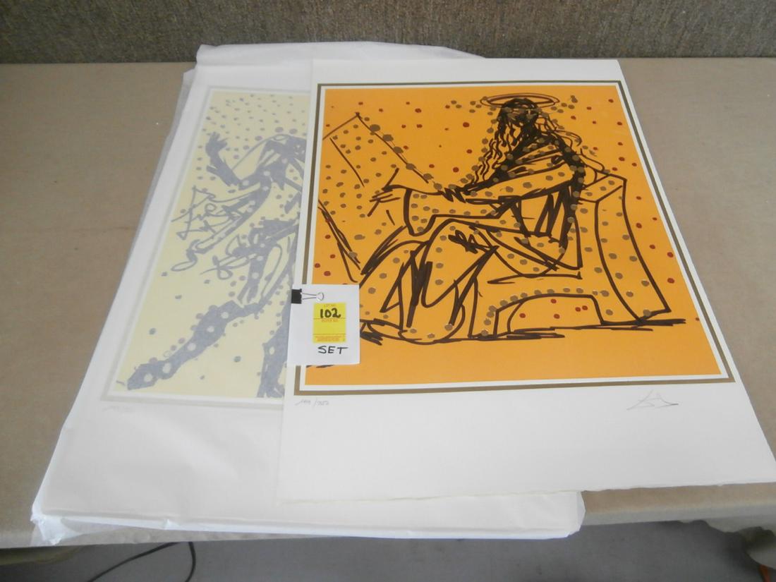 Salvador Dali: STYLE of Dali- Set of 12 Lithographs, gold embossed. #199/350 Orig. Purchase Price $11795.00 Various sizes