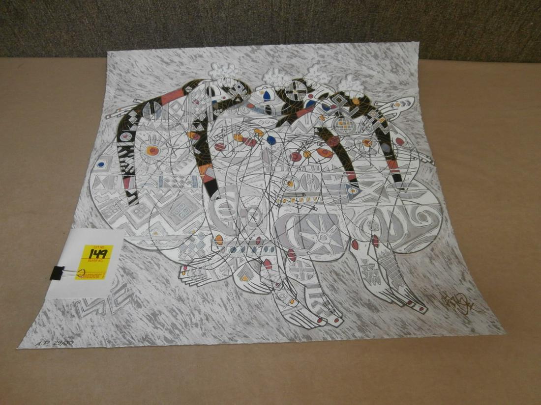 Jiang Tiefeng: "The Love Suite (Love)" Serigraph #29/50 Orig. Purchase Price $395.00 20 3/4x20 inches