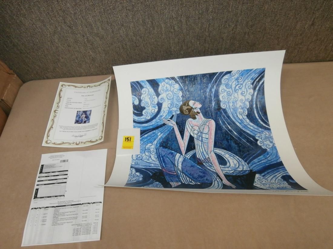 Ting: "Rhyme of Fountain" #A/P Orig. Purchase Price $700.00 22x23 inches