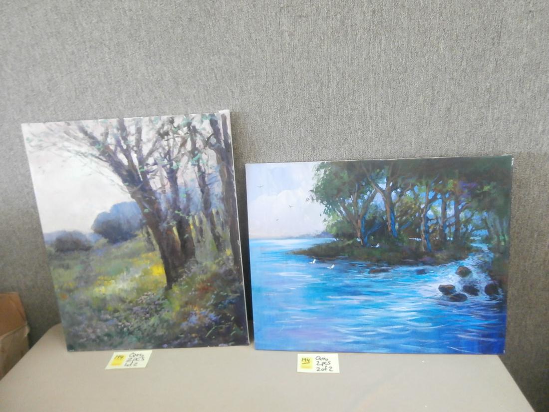 Michael Schofield: "Dancing in the Lights" and "No. 15", Orig. Oil on Stretched Canvas, Orig. Purchase Price $1458.00, Various sizes