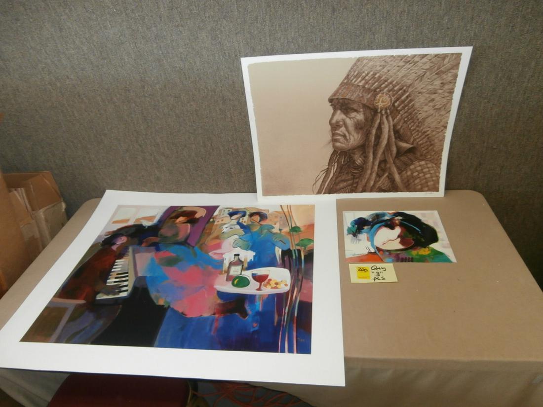 Jorge Braun and Abrishami Hessam: 3 pieces, Silkscreens and Lithograph Orig. Purchae Price $644.00 Various sizes