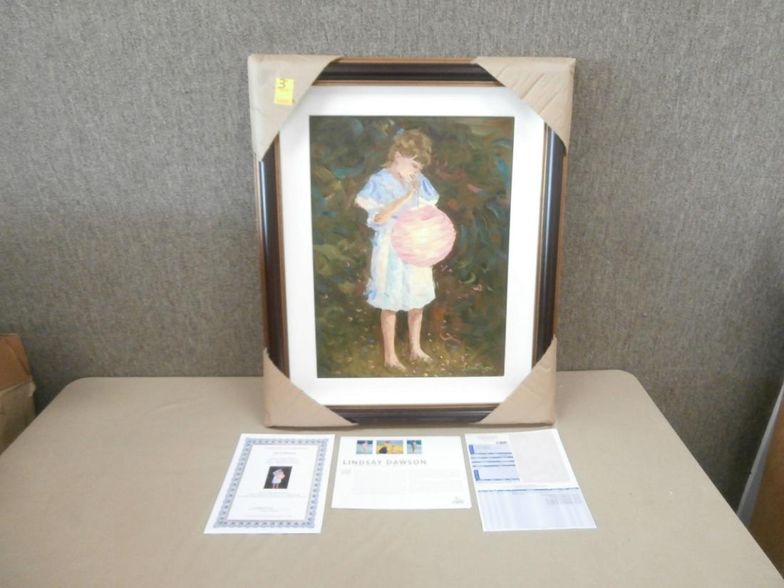 Lindsay Dawson: "The Chinese Lantern" Orig. Oil on Canvas, Orig. Purchase Price $3300.00, w/ COA, 27 x 33 inches