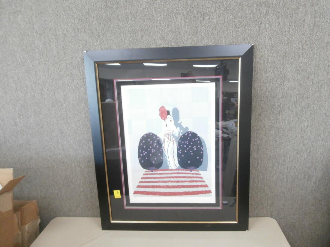 Erte: "Ode to Patriotism" Serigraph, Noticeable damage to frame, w/ COA, 36 1/2 x 44 1/2 inches, Orig. Purchase Price $1550.00