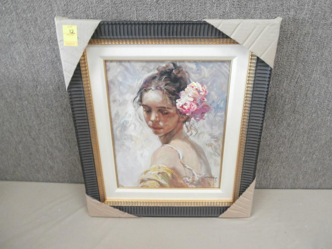 Jose Royo: "La Perla" Silkscreen, Orig. Purchase Price $879.00, w/ COA 22 1/2 x 26 inches