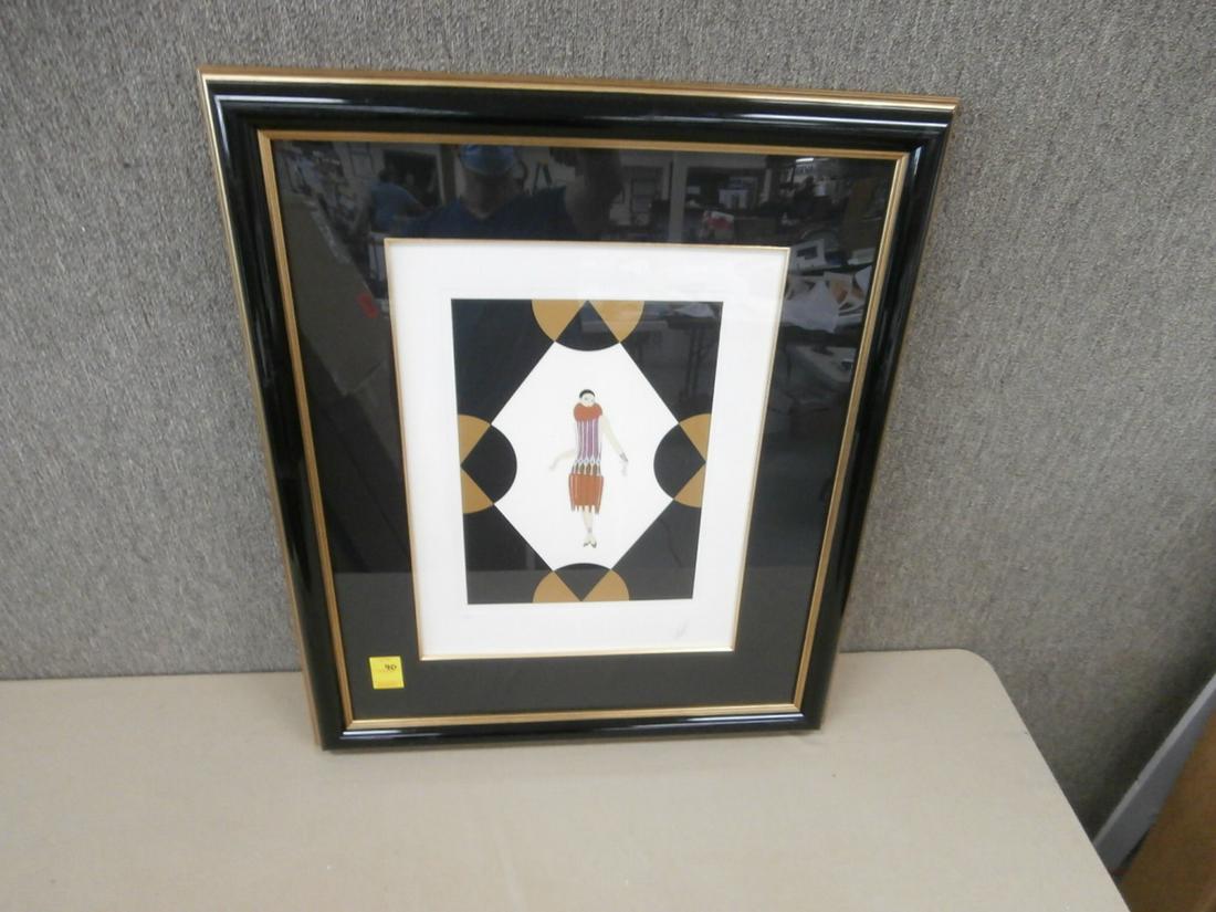 Erte: "Suite of NY Mary" Framed Painting Orig. Purchase Price $2025.00, noticeable scuffs, #229/300 28 1/4 x 33 1/4 inches