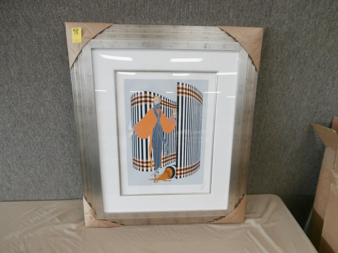 Erte: "Coquette", XXV/LX, 28 3/4 x 34 1/4 inches