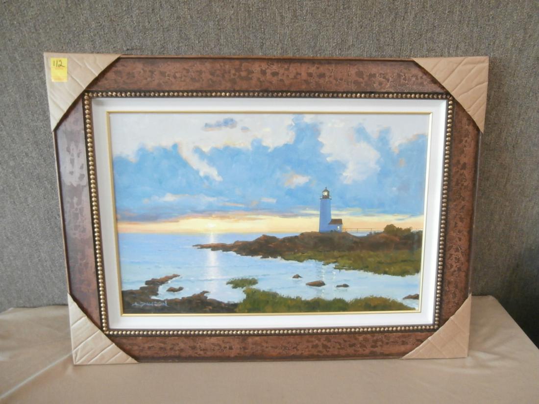 Lindsay Dawson: "Calm at Annisquam" Orig. Oil on Canvas, Orig. Purchase Price $2000.00, 39 1/2 x 29 3/4 inches, w/ COA