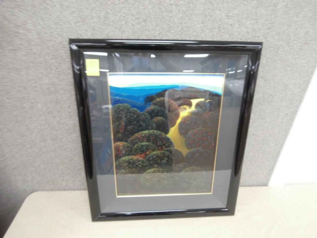 Eyvind Earle: "Hidden Pasture" Silkscreen Orig. Purchase Price $1300.00 24x28 1/4 inches w/COA