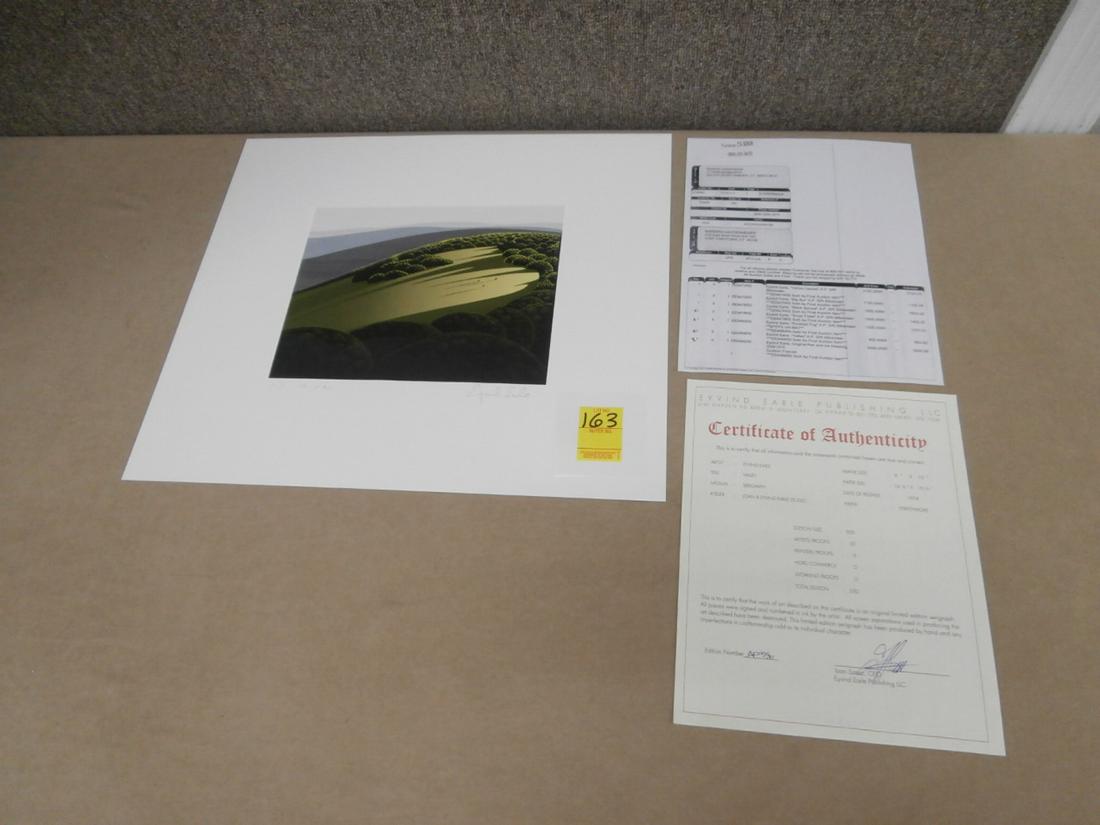 Eyvind Earle: "Valley" Serigraph #AP 10/30 Orig. Purchase Price $800.00 18x16 inches w/COA