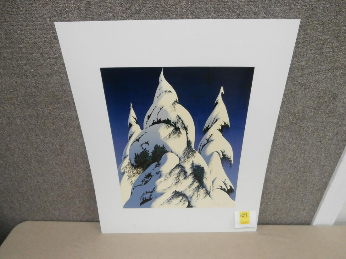 Eyvind Earle: "Snow Trees" Serigraph #AP 7/20 Orig. Purchase Price $1400.00 23x29 inches w/COA