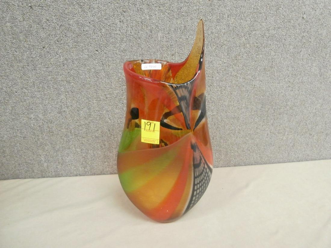 Afro Celotto: "Grongo" Handmade Glass Sculpture Orig. Purchase Price $2800.00 20.5 inches w/COA