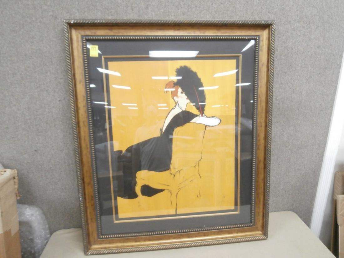 Renee Gruau: "L'Evental Bes Pul" #200/300 39 3/4x47 inches Noticable scuffing and damage to the frame