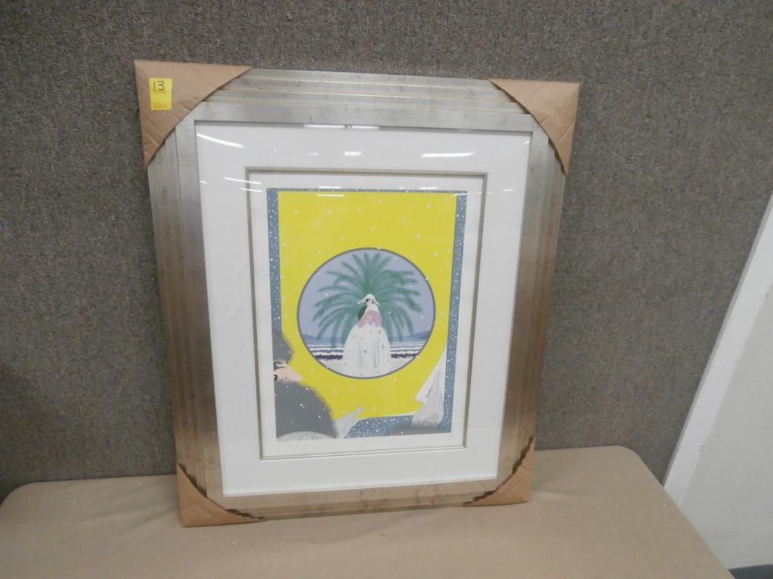 Erte: "Riviera" #XXV/CLXXXII 1979 Circle F.A. Corp. 30.5x36.5 inches