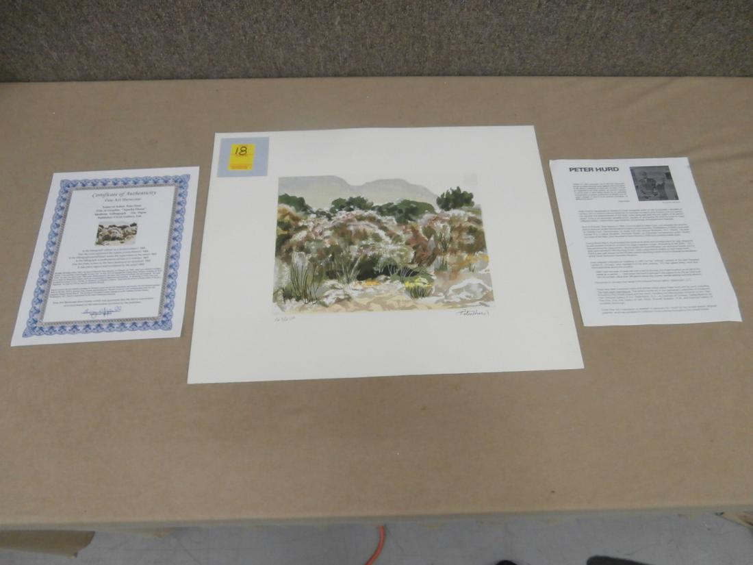 Peter Hurd: "Apache Plume" Lighograph #163/250