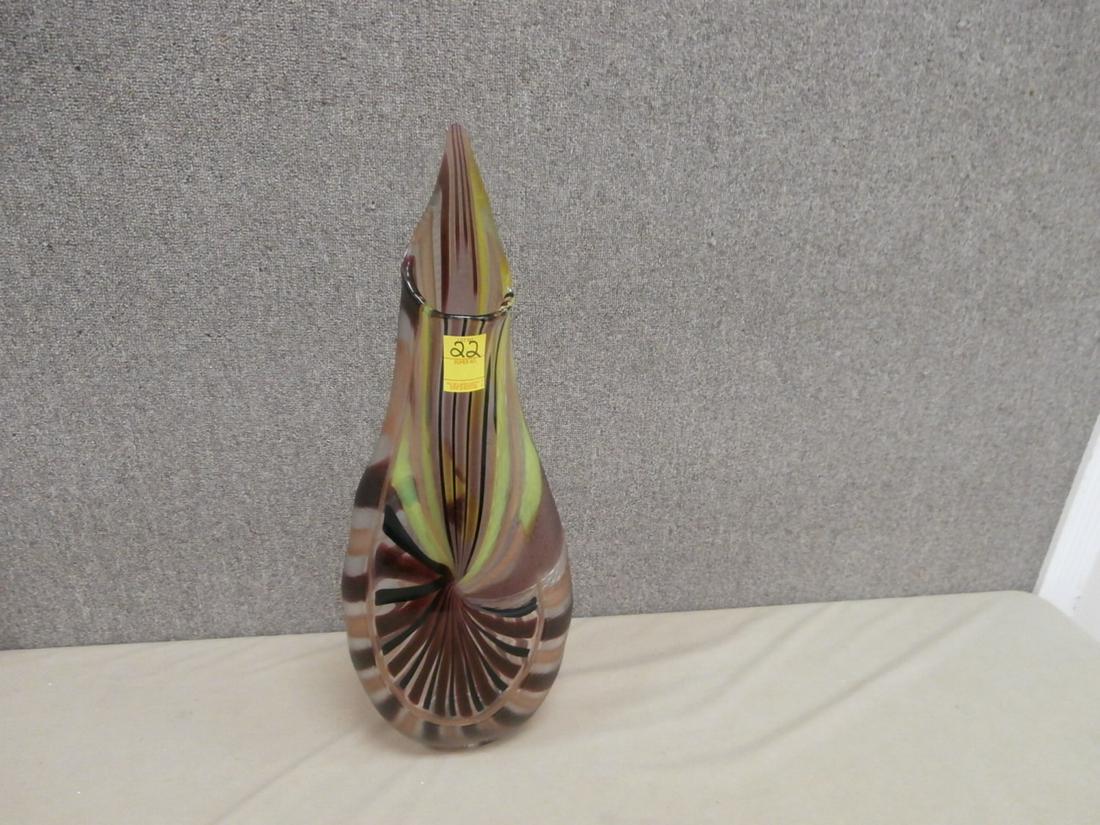 Afro Celotto: "Pavo" Handmade Glass Sculpture Original Purchase Price $2200.00 26 inches tall