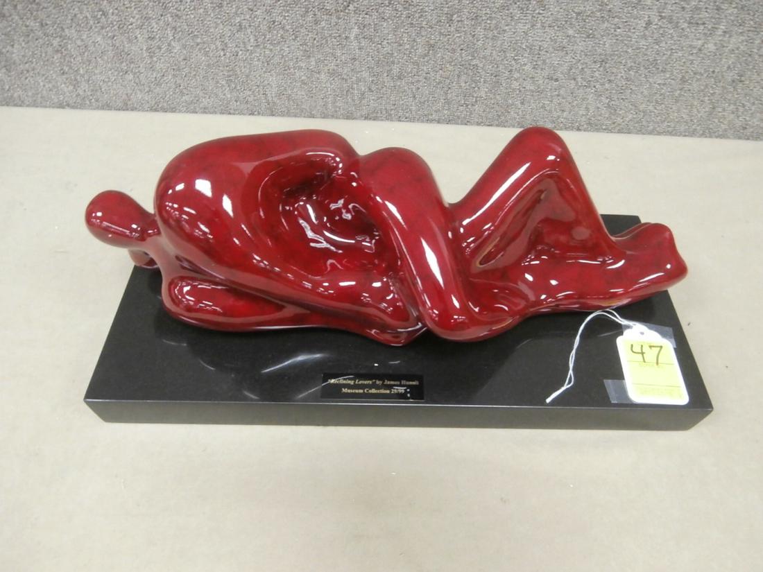 Jim Hunolt: "Reclining Lovers" Sculpture #29/99, Orig. Purchase Price $595.00, 18 inches long