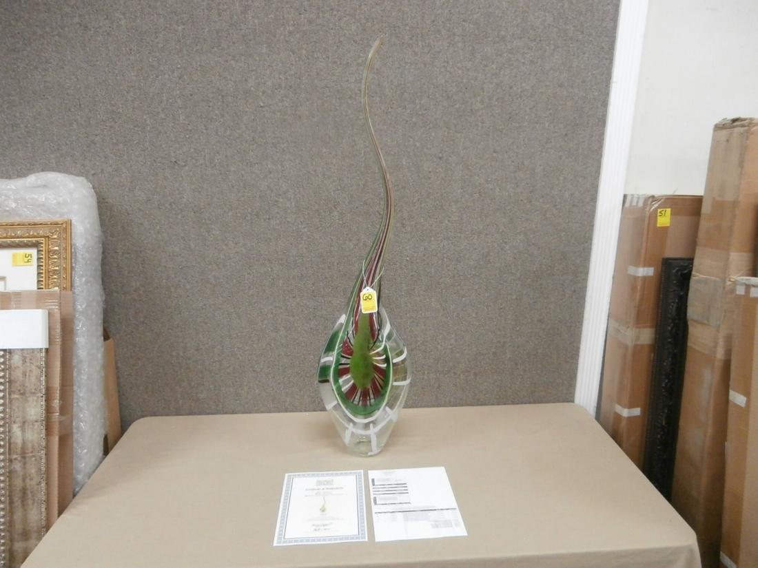 Afro Celotto: "Annovero" Signed Handmade Glass Sculpture Orig. Purchase Price $3500.00 45 inches tall
