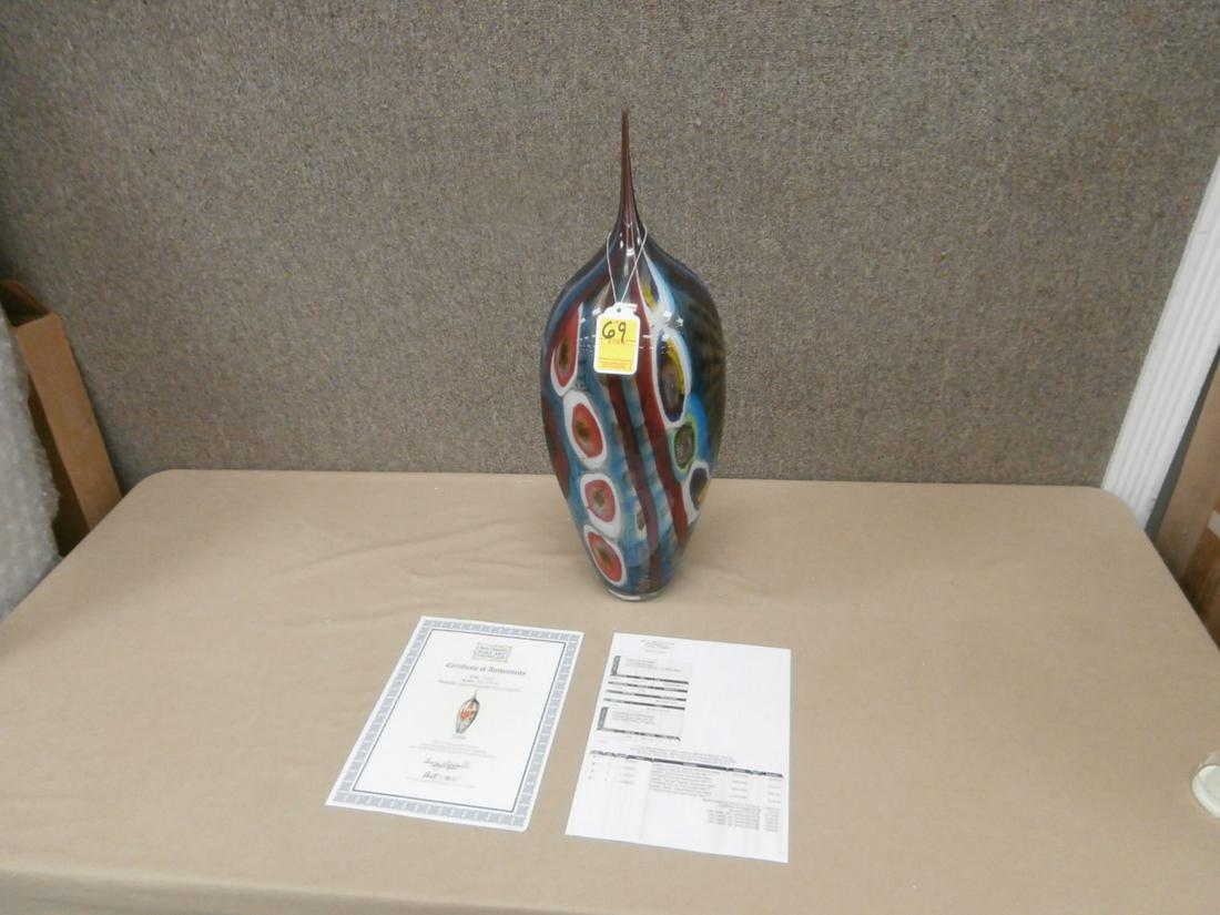 Afro Celotto: "Estri" Signed Handmade Galss Sculpture Orig. Purchase Price $3200.00 23.5 inches tall