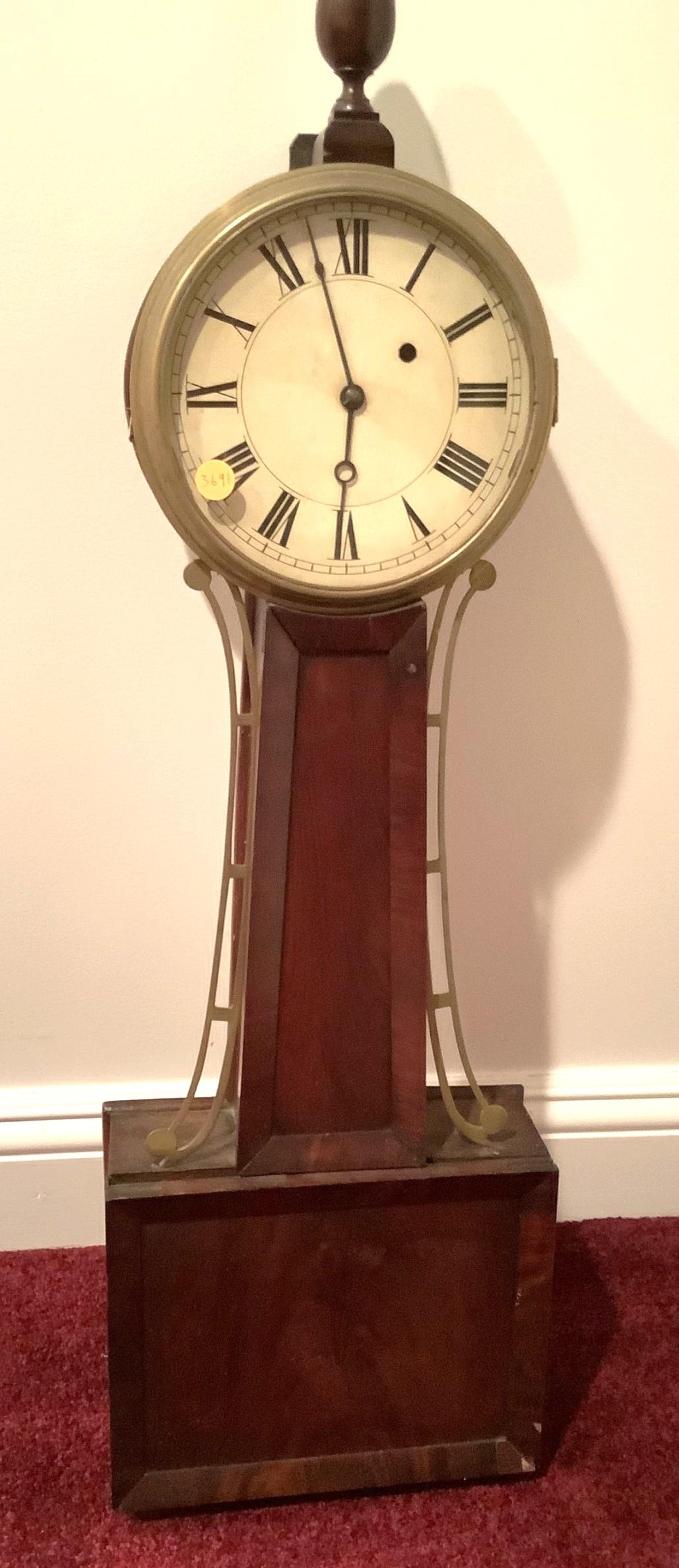 Mahogany Case Weight Driven Banjo Clock (1 of 4)