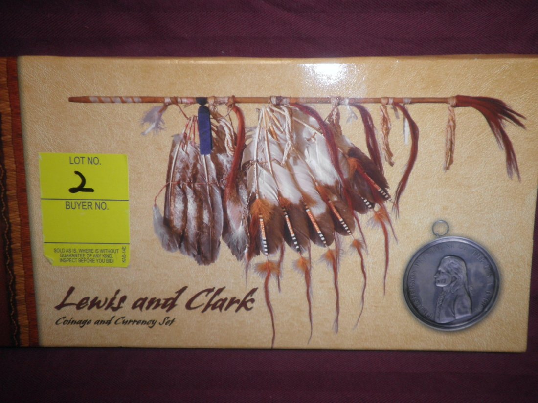 Lewis and Clark Coin, Currency, stamp set : Lewis and Clark Coin, Currency, stamp set by US Mint