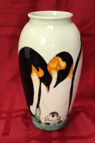 Moorcroft Penguins Vase