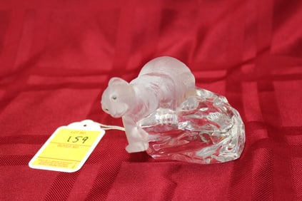 Carl Faberge Signed Crystal Polar Bear
