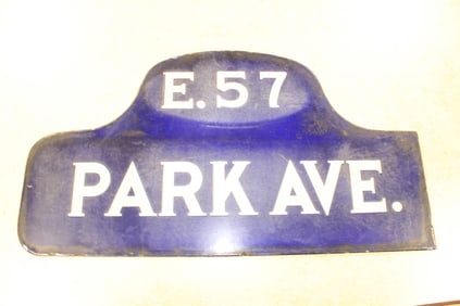 Porcelain E 57th and Park Ave Sign