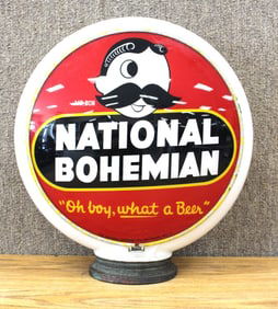 Rare National Bohemian Beer Double Sided Globe