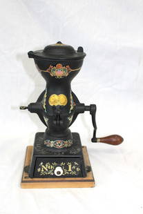 Enterprise No.1 Coffee Grinder: Enterprise No.1 Coffee Grinder. It has been restored, repainted, and new decals. 12.5" tall 10.5" wide