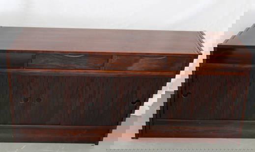 Bruksbo by Ringerike Mobel-og Trevarefabrikk Modular Cabinet: Rosewood Bruksbo by Ringerike Mobel-og Trevarefabrikk Modular Cabinet. It is adjustable to make different angles and lengths. 57.5" closed x 18.5"wide x 25" tall