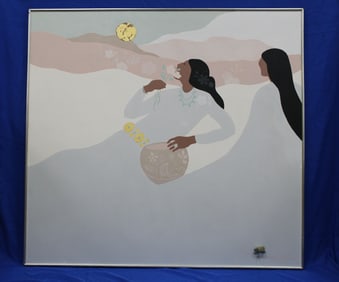 1984 Signed Jaqueline Rochester "Spirit Flower" Original Painting