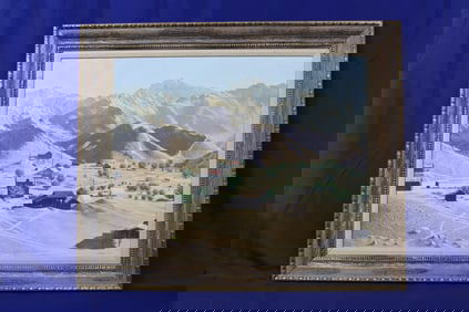 James Lee Oil on Canvas "Mining Town 1966"