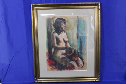 Emil Jean Kosa Jr. Female Nude Pastel on Paper