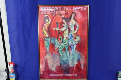 Marc Chagall (1887-1985) Metropolitan Opera Lincoln Center 1966  Lithograph Poster