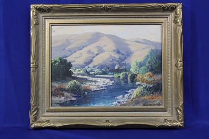 Carl Sammons (1883-1968) Mattole River Humboldt County Ca. Painting
