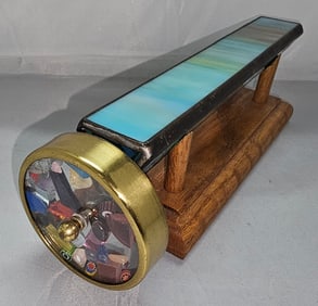 Stained Glass Kaleidoscope with Millefiori Pieces