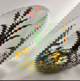 1996 Chris Heilman Lampwork Garden Magnum Paperweight Signed