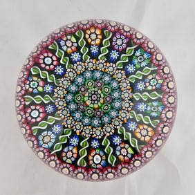 Perthshire 14 Spoke Millefiori Paperweight