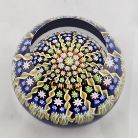 Perthshire 13 Spoke Millefiori Paperweight