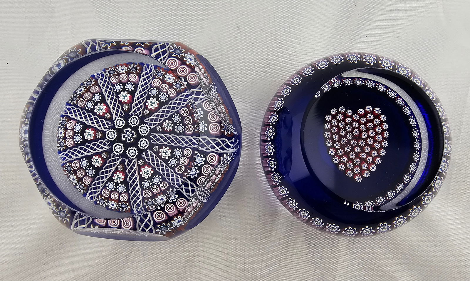 Two Peter McDougall Millefiori Paperweights PMcD (1 of 13)