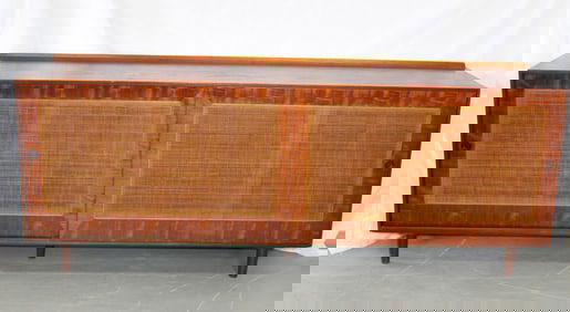 Baker Furniture Mid Century Credenza/Server with Rattan Front