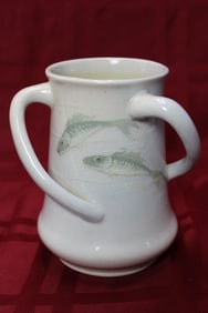 Owens Lotus Fish Vase with Triple Twist Handle