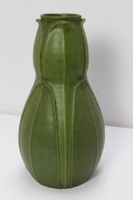 The Arts and Clay Company Arts & Crafts Style Green Vase