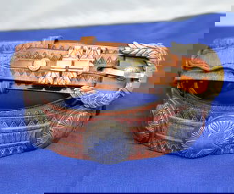 Arnold Goldstein Custom Made Sterling Silver, Coin and Brass Embellished Leather Belt